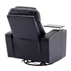 Fauteuil inclinable électrique, fauteuil d'appoint pivotant à 270° avec accoudoir de rangement, lumière LED, porte-gobelet, tablette pivotante et support de téléphone - ModernLuxe