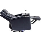 Fauteuil inclinable électrique, fauteuil d'appoint pivotant à 270° avec accoudoir de rangement, lumière LED, porte-gobelet, tablette pivotante et support de téléphone - ModernLuxe