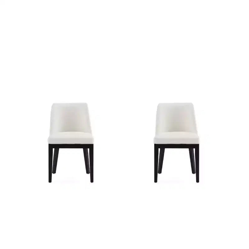 Lot de 2 chaises de salle à manger modernes en similicuir Gansevoort - Manhattan Comfort