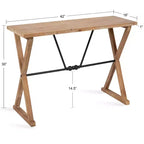 Console de table rectangulaire en bois Kate and Laurel Travere, 42x16x30, marron rustique