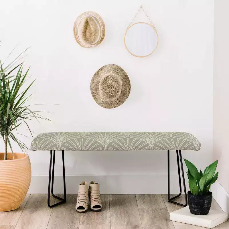 Banc Iveta Abolina Scallop Fan Sage - Deny Designs