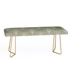 Banc Iveta Abolina Scallop Fan Sage - Deny Designs