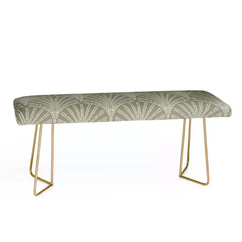 Banc Iveta Abolina Scallop Fan Sage - Deny Designs