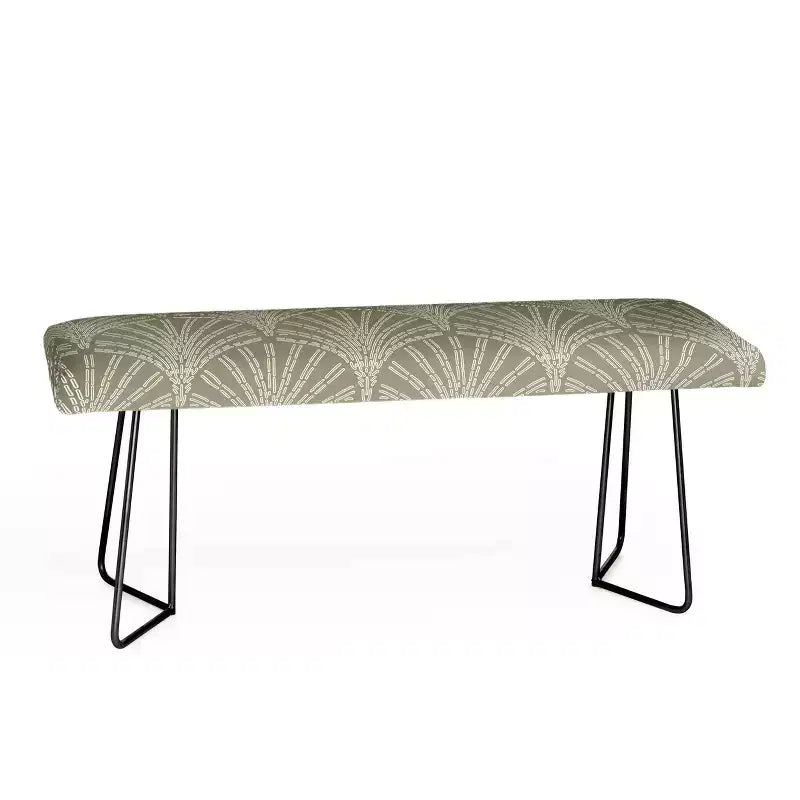 Iveta Abolina Scallop Fan Sage Bench - Deny Designs