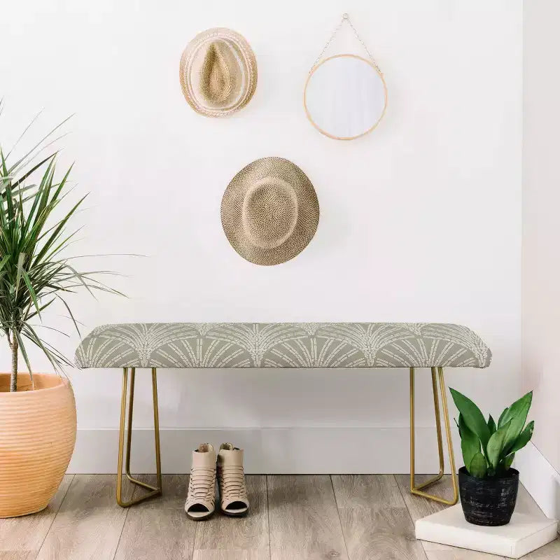Banc Iveta Abolina Scallop Fan Sage - Deny Designs