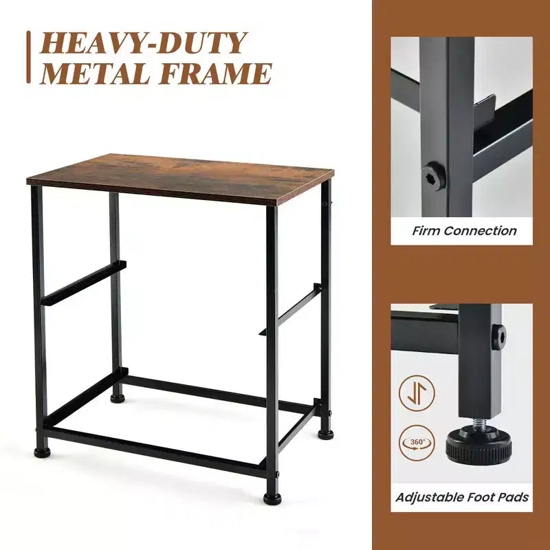 Table de chevet Costway – Commode d'appoint avec 2 tiroirs en tissu pour chambre à coucher