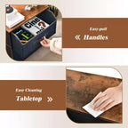 Table de chevet Costway – Commode d'appoint avec 2 tiroirs en tissu pour chambre à coucher