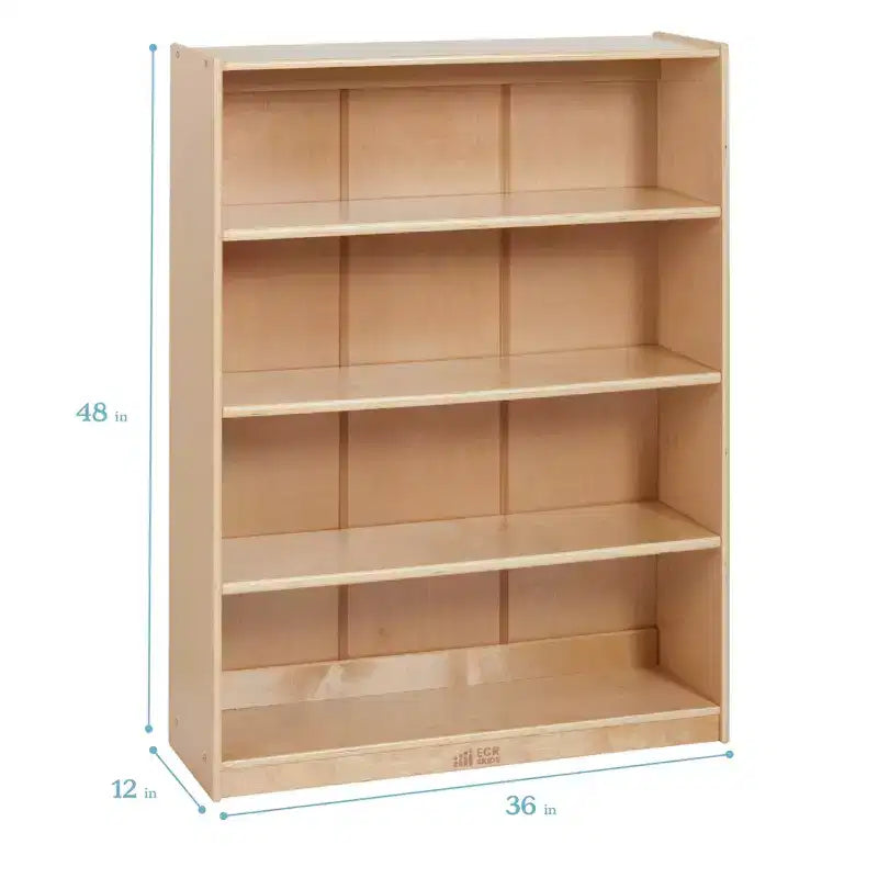 Étagère classique en bois ECR4Kids avec étagères réglables, 122 cm, étagère de classe