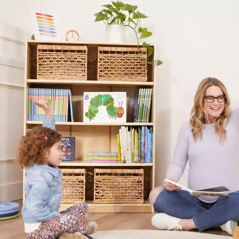 Étagère classique en bois ECR4Kids avec étagères réglables, 122 cm, étagère de classe