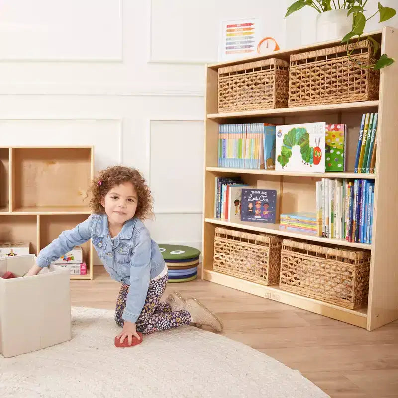 Étagère classique en bois ECR4Kids avec étagères réglables, 122 cm, étagère de classe