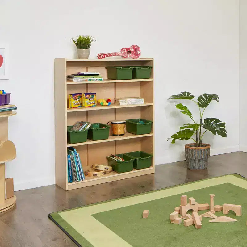 Étagère classique en bois ECR4Kids avec étagères réglables, 122 cm, étagère de classe