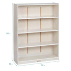Étagère classique en bois ECR4Kids avec étagères réglables, 122 cm, étagère de classe