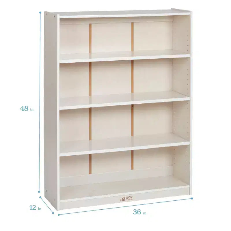 Étagère classique en bois ECR4Kids avec étagères réglables, 122 cm, étagère de classe