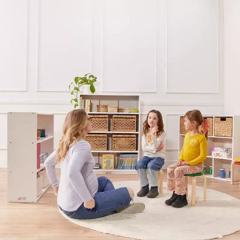 Étagère classique en bois ECR4Kids avec étagères réglables, 122 cm, étagère de classe