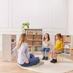Étagère classique en bois ECR4Kids avec étagères réglables, 122 cm, étagère de classe