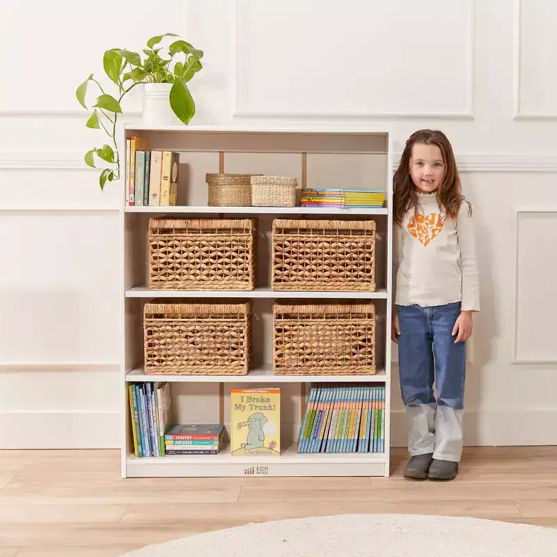 Étagère classique en bois ECR4Kids avec étagères réglables, 122 cm, étagère de classe