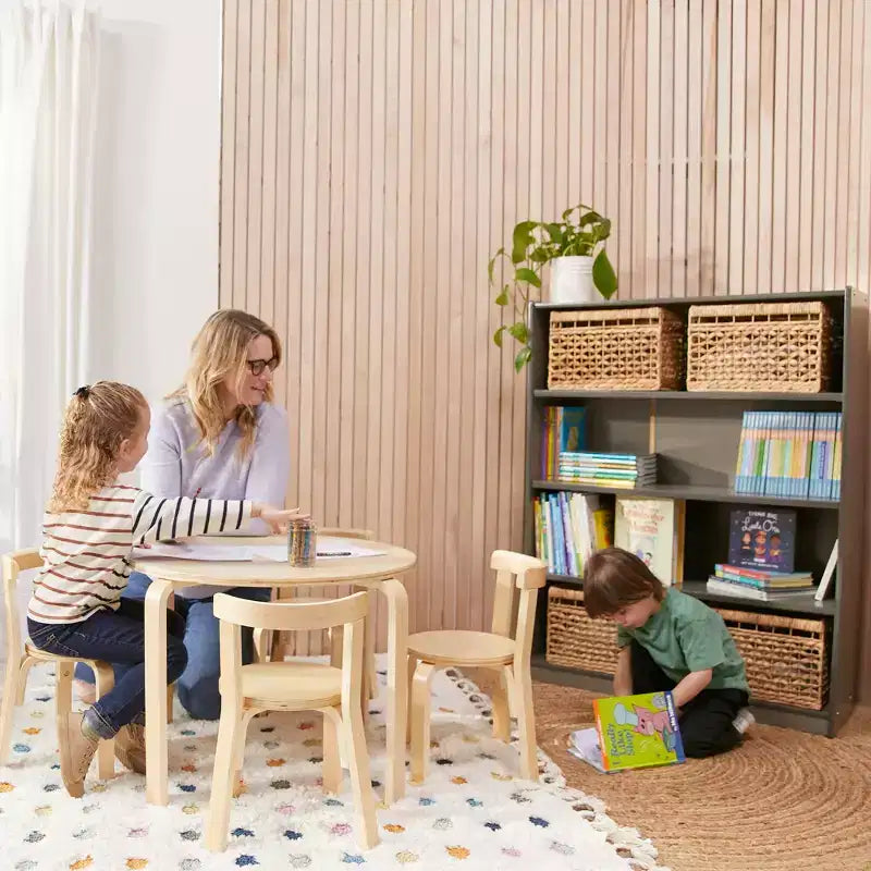 Étagère classique en bois ECR4Kids avec étagères réglables, 122 cm, étagère de classe