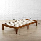 Cadre de lit plateforme Wen Wood en merisier – Zinus
