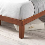 Cadre de lit plateforme Wen Wood en merisier – Zinus