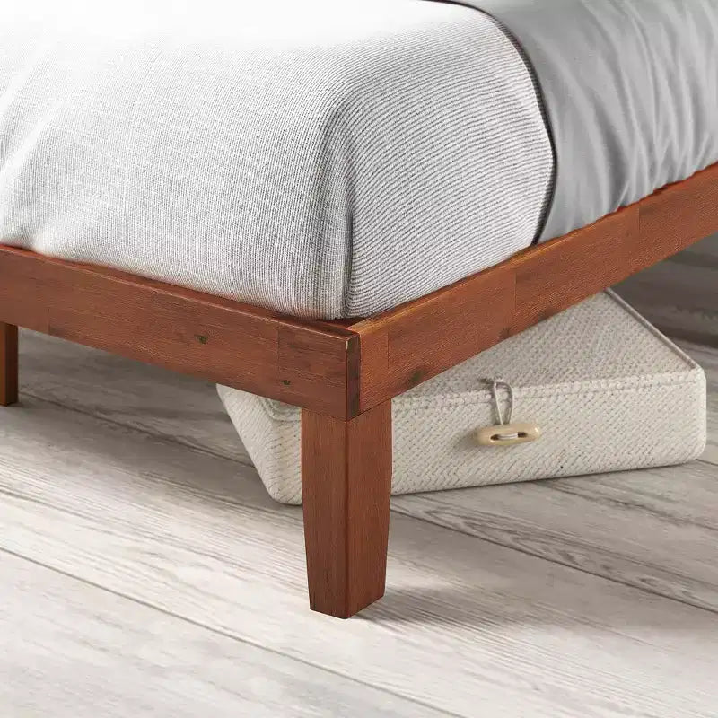 Cadre de lit plateforme Wen Wood en merisier – Zinus