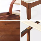 Cadre de lit plateforme Wen Wood en merisier – Zinus