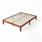 Cadre de lit plateforme Wen Wood en merisier – Zinus
