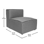 Flash Furniture Bridgetown, Canapé modulable de luxe, Siège central sans accoudoirs