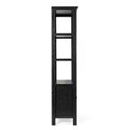 Bibliothèque et meuble de rangement en bois style ferme moderne Emma and Oliver avec portes en verre trempé et 3 étagères supérieures