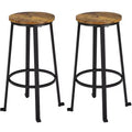 Yaheetech Barstools Set of 2 29.5H Pub Height with Metal Frame Backless