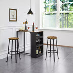 Yaheetech Lot de 2 tabourets de bar hauteur 75 cm, sans dossier, structure métallique