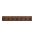 Étagère de rangement murale en pin Merrick Lane de 34 pouces avec crochets de suspension, pour entrée, cuisine, salle de bain