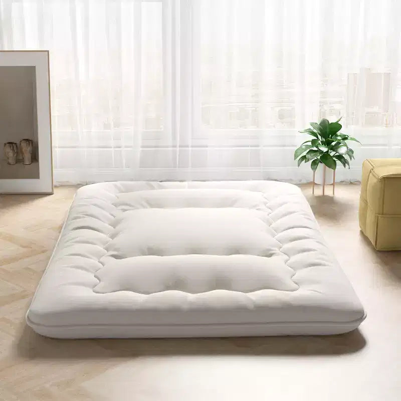 Costway Matelas Futon Complet/King/Queen/Double Tatami Japonais Portable Housse Lavable Sac de Transport Beige