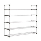 Home-Complete 5-Tier Shoe Rack for 25 Pairs, White