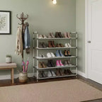 Étagère à chaussures 5 niveaux Home-Complete pour 25 paires, blanche