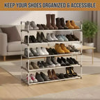 Étagère à chaussures 5 niveaux Home-Complete pour 25 paires, blanche