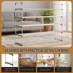 Étagère à chaussures 5 niveaux Home-Complete pour 25 paires, blanche
