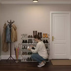 Étagère à chaussures 5 niveaux Home-Complete pour 25 paires, blanche