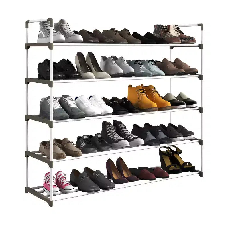 Étagère à chaussures 5 niveaux Home-Complete pour 25 paires, blanche