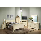 Lit traîneau complet Louis Philippe Passion Furniture avec haut pied de lit