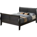Lit traîneau complet Louis Philippe Passion Furniture avec haut pied de lit