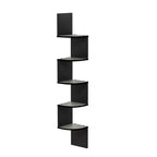 Furinno Étagère d'angle murale flottante moderne à 5 niveaux