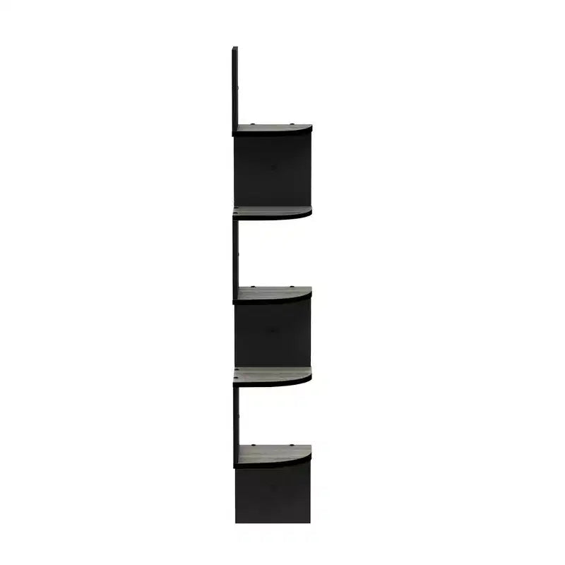 Furinno Étagère d'angle murale flottante moderne à 5 niveaux