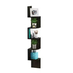 Furinno Étagère d'angle murale flottante moderne à 5 niveaux