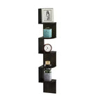 Furinno Étagère d'angle murale flottante moderne à 5 niveaux