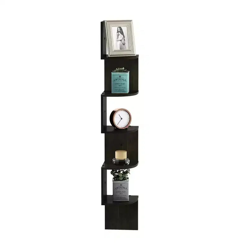 Furinno Étagère d'angle murale flottante moderne à 5 niveaux
