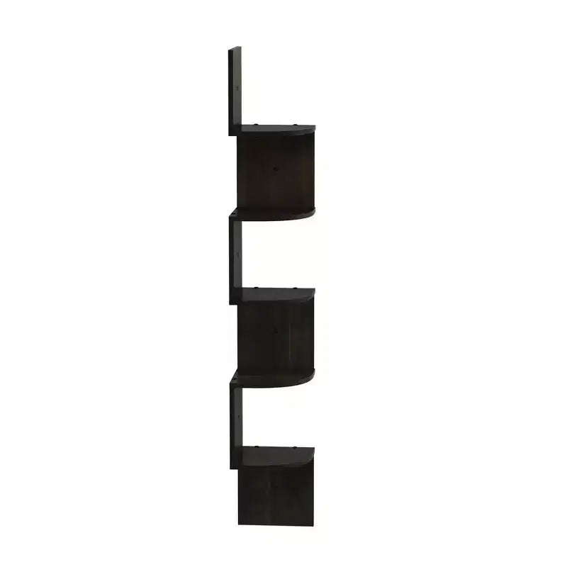 Furinno Étagère d'angle murale flottante moderne à 5 niveaux