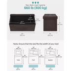 SONGMICS Banc de Rangement Ottoman 30 Pouces, Coffre de Rangement, Repose-Pieds, Supporte jusqu'à 300 kg, pour Chambre, Salon