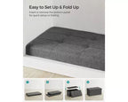 SONGMICS Banc de Rangement Ottoman 30 Pouces, Coffre de Rangement, Repose-Pieds, Supporte jusqu'à 300 kg, pour Chambre, Salon
