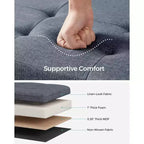 SONGMICS Banc de Rangement Ottoman 30 Pouces, Coffre de Rangement, Repose-Pieds, Supporte jusqu'à 300 kg, pour Chambre, Salon