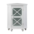 Meuble d'angle de sol en bois autoportant Teamson Home Blue Ridge